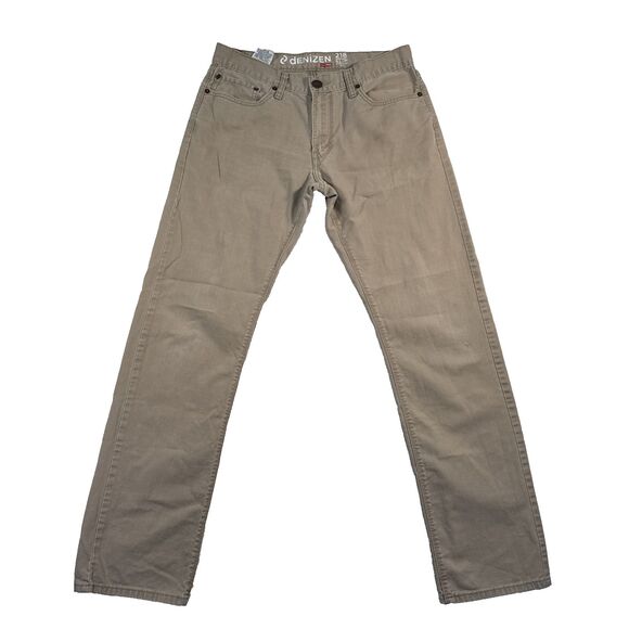 Levi's Denizen 218 Slim Straight Fit Men’s Jeans Size 32 X 34 Tan  Denim Pants - Picture 1 of 10